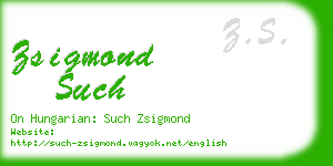 zsigmond such business card